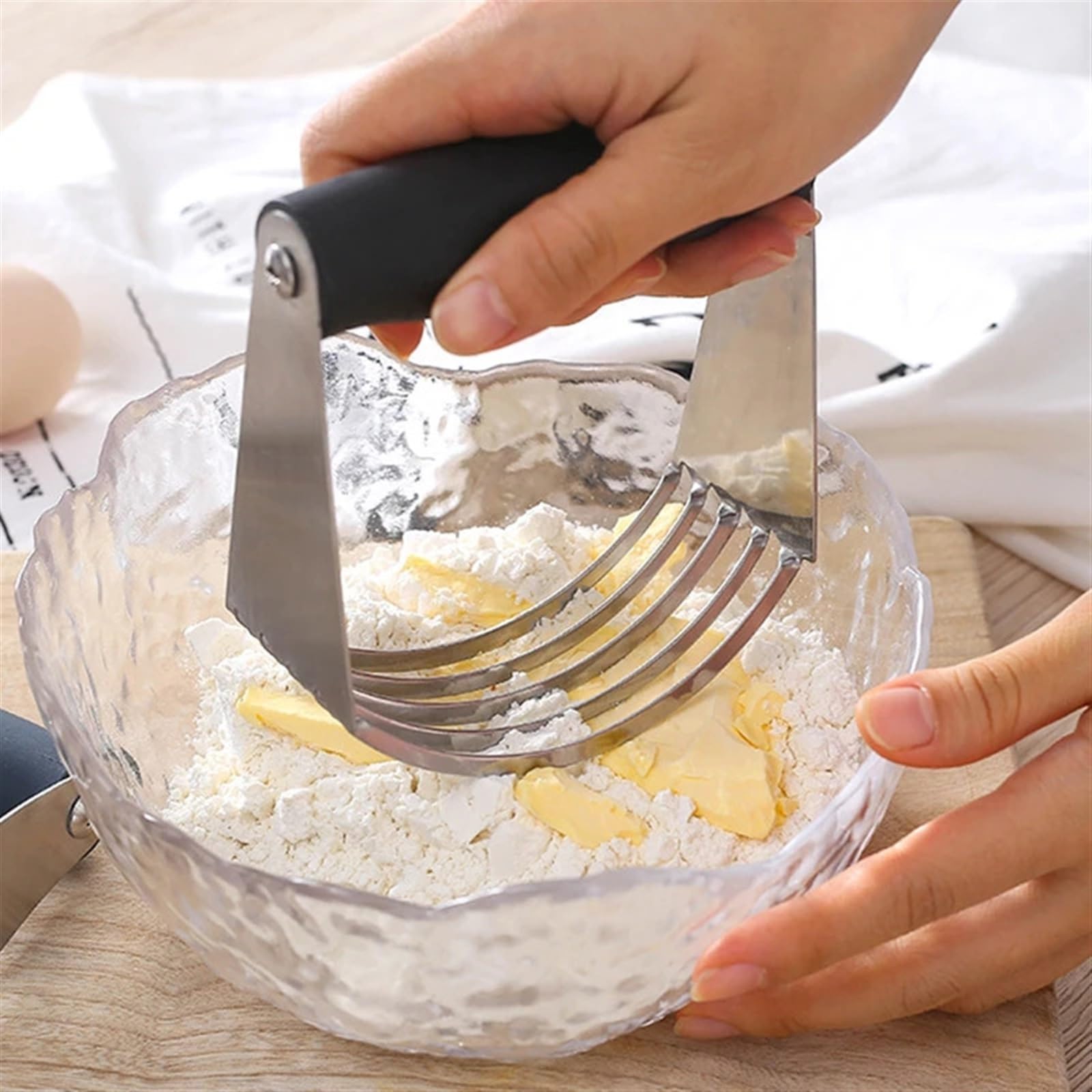 Amazon.com: LuckQi Stainless Steel Manual Dough Blender Pastry